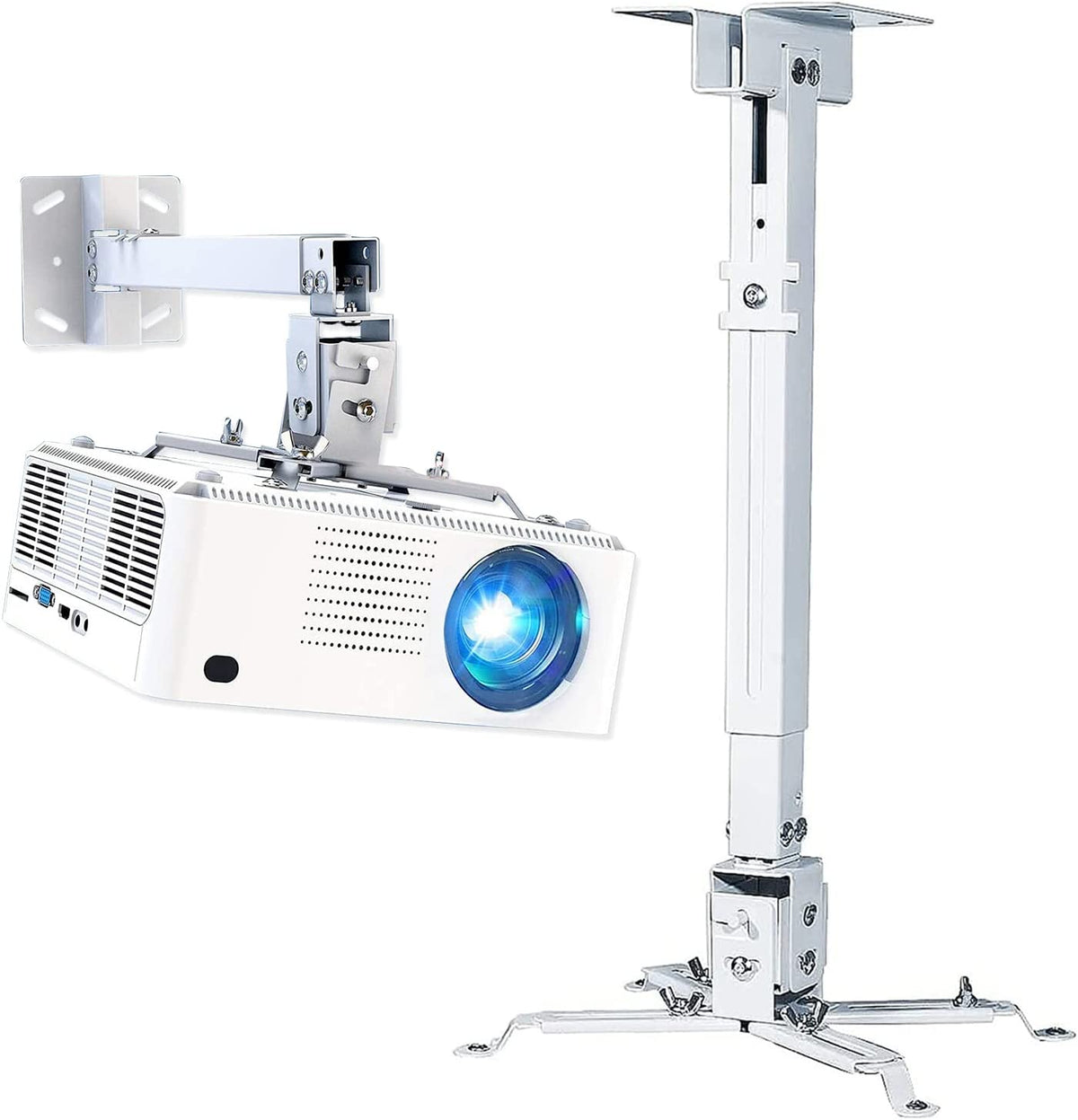 Soporte universal de techo y pared para proyector 5Core, ajustable, de bajo perfil, capacidad de 40 lb
