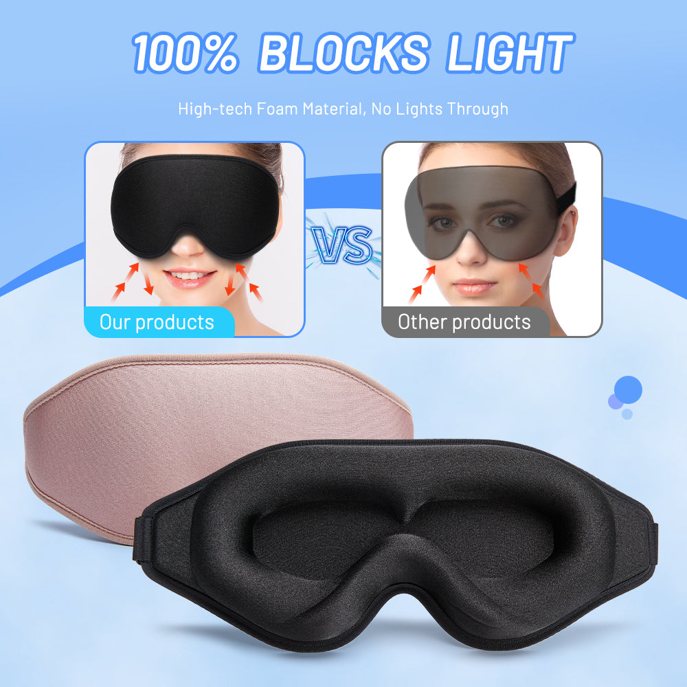 Antifaz de espuma viscoelástica 3D para la comodidad del sueño
