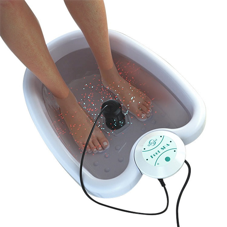 Minimasajeador de pies portátil para baño de pies iónico