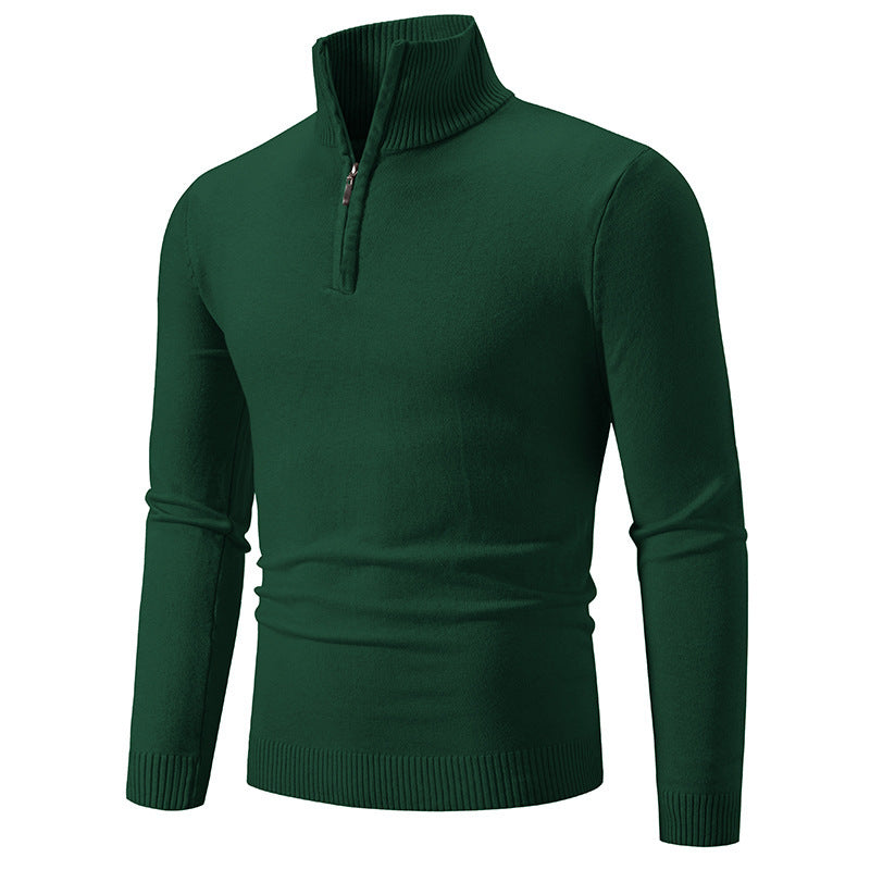 Pull en polaire à col montant zippé grande taille pour homme 2023