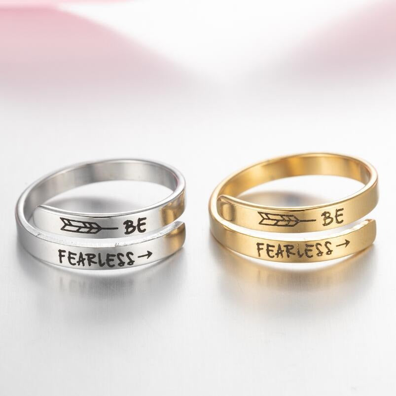 Doble Anillo Inglés Retro de Acero Inoxidable